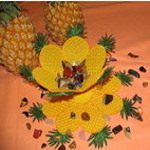 Pineapple Bowl with doily