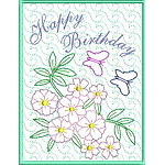 Trapunto Birthday Greeting Cards 01