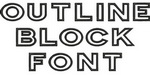 Outline Block Font