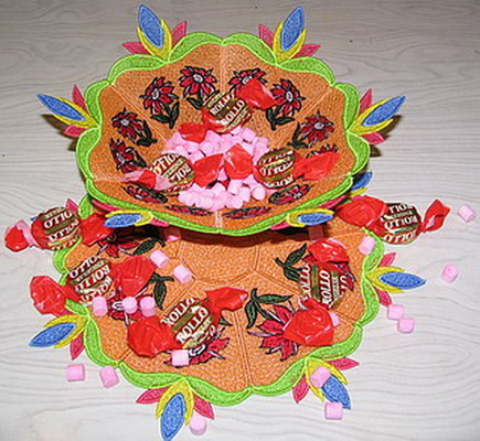 Decorated Bowl with Doily