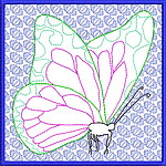Butterfly Quiltblock 05
