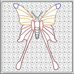 Butterfly Quiltblock 09