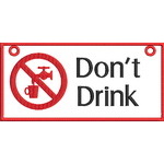 Don't Drink Sign