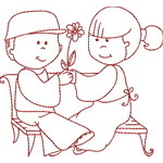 Boys and Girls Redwork Outlines 01