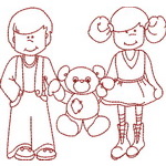 Boys and Girls Redwork Outlines 03