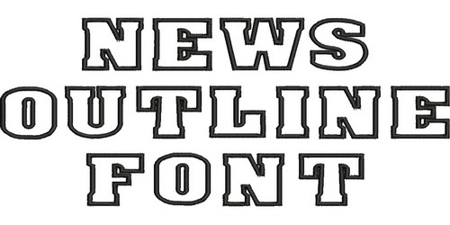 News Outline Font