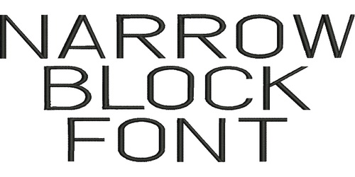 Narrow Block Font