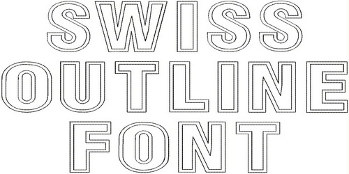 Swiss Outline Font