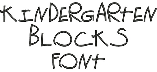 Kindergarten Blocks Font