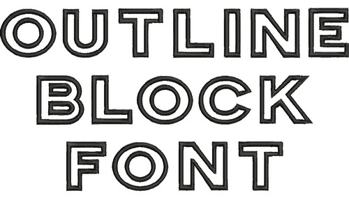 name of font with block letter
