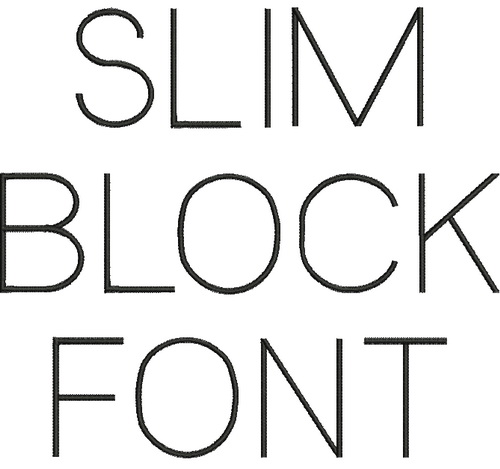 Slim Block Font