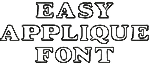 Easy Applique Font