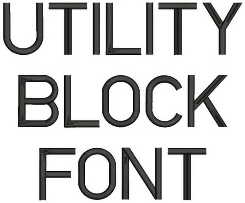 Utility Block Font