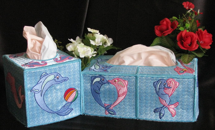Cute Dolphins Tissue Box Covers